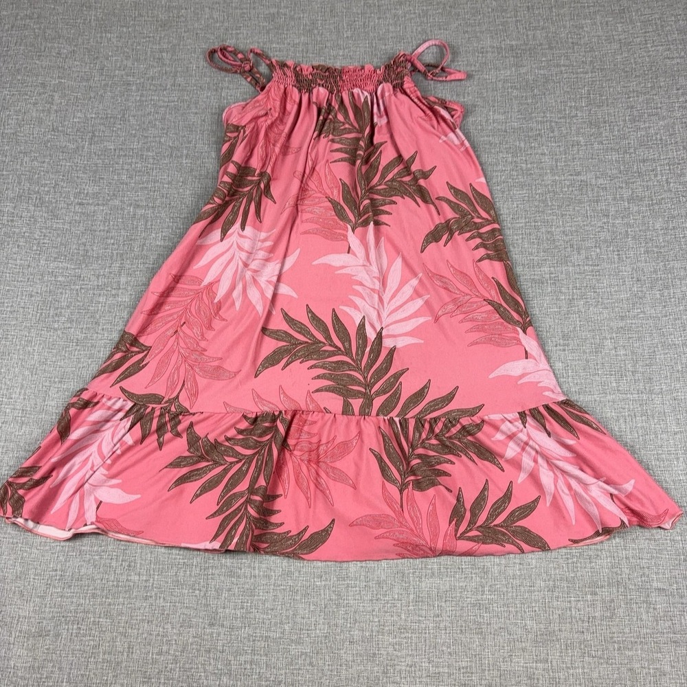Joyspun Dress Teens XL Pink Square Neck Strappy Smocked A-Line Knee Length